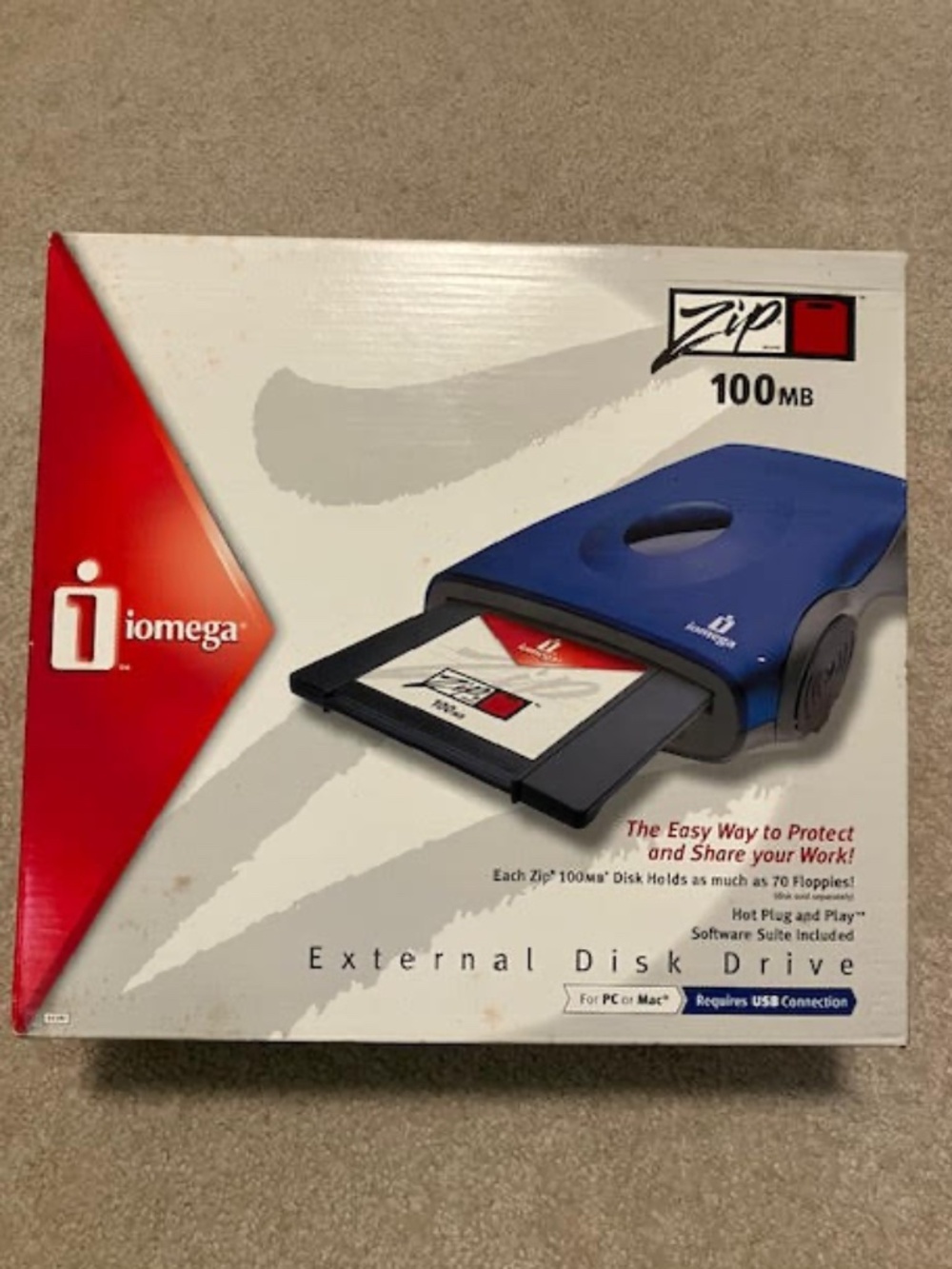Iomega 100 MB External Disk Drive